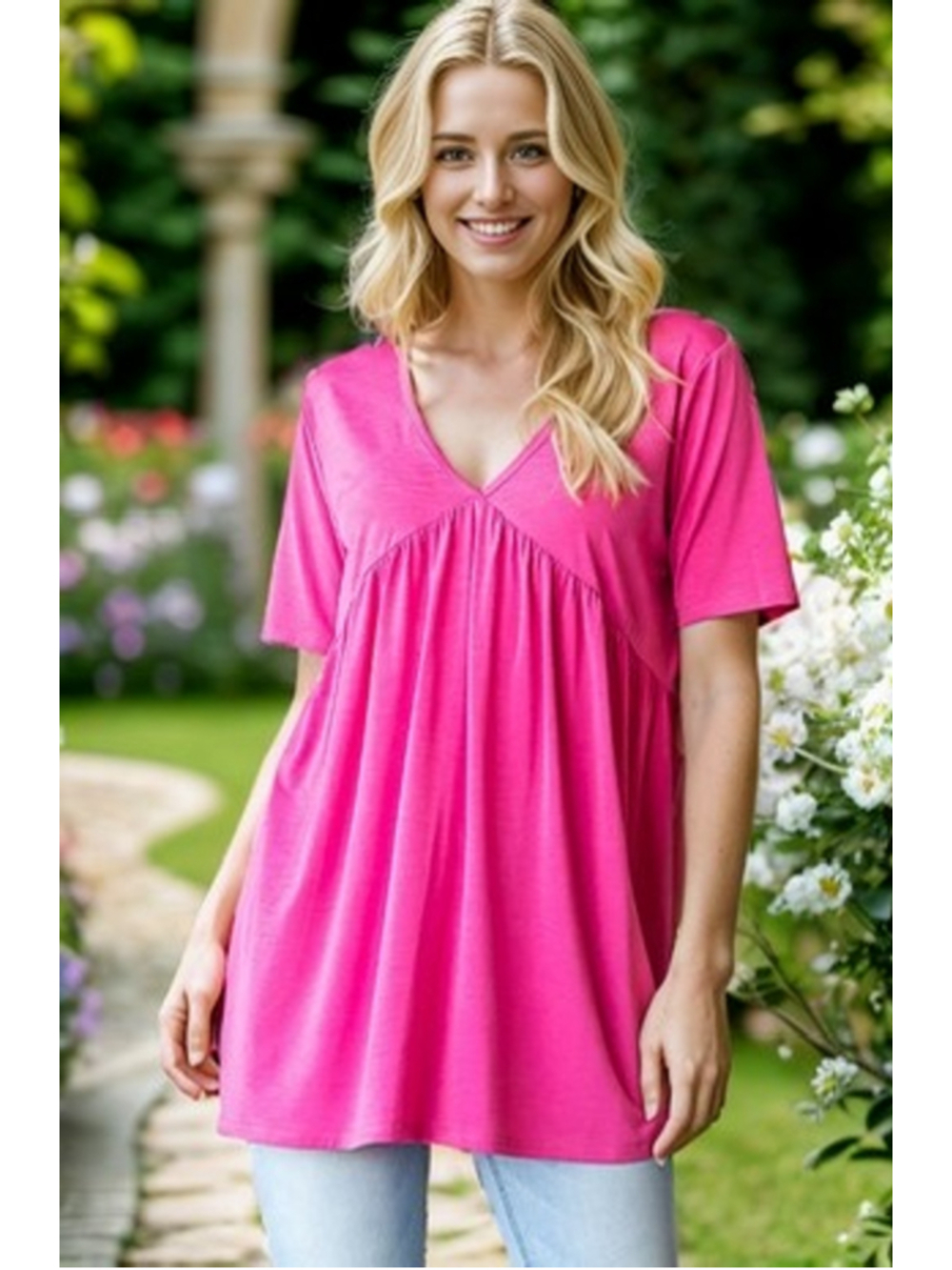 NWOT Heimish Short Sleeve Babydoll Top size medium